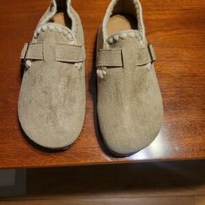 Kids Tan Suede Shoes
